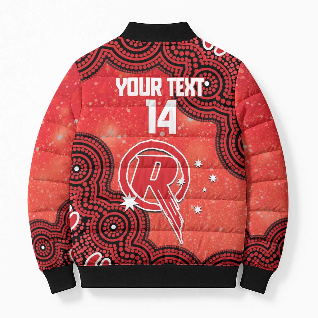 Melbourne Renegades NAIDOC Week 2026 Custom Bomber Puffer Jacket 50 Years Deadly Indigenous Art Glitter Effect