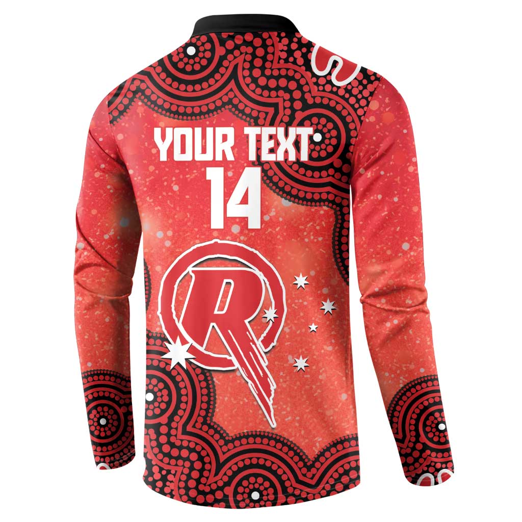 Melbourne Renegades NAIDOC Week 2026 Custom Button Sweatshirt 50 Years Deadly Indigenous Art Glitter Effect