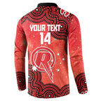 Melbourne Renegades NAIDOC Week 2026 Custom Button Sweatshirt 50 Years Deadly Indigenous Art Glitter Effect