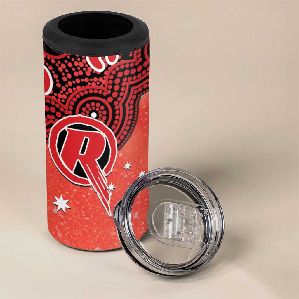 Melbourne Renegades NAIDOC Week 2026 Custom 4 in 1 Can Cooler Tumbler 50 Years Deadly Indigenous Art Glitter Effect