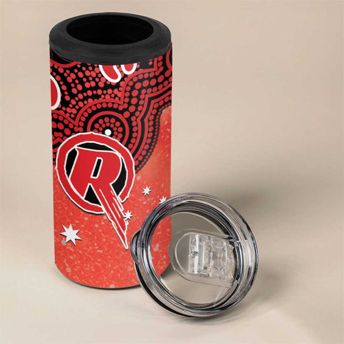 Melbourne Renegades NAIDOC Week 2026 Custom 4 in 1 Can Cooler Tumbler 50 Years Deadly Indigenous Art Glitter Effect