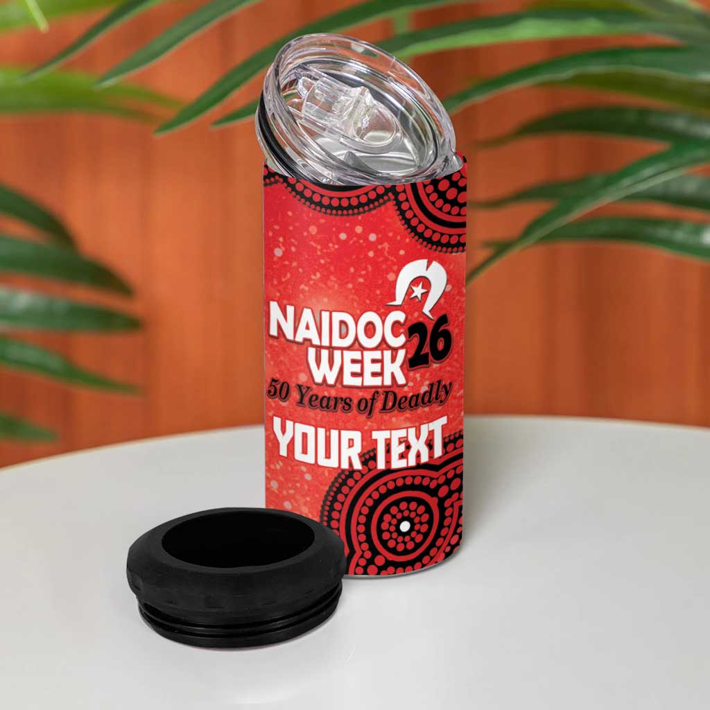 Melbourne Renegades NAIDOC Week 2026 Custom 4 in 1 Can Cooler Tumbler 50 Years Deadly Indigenous Art Glitter Effect