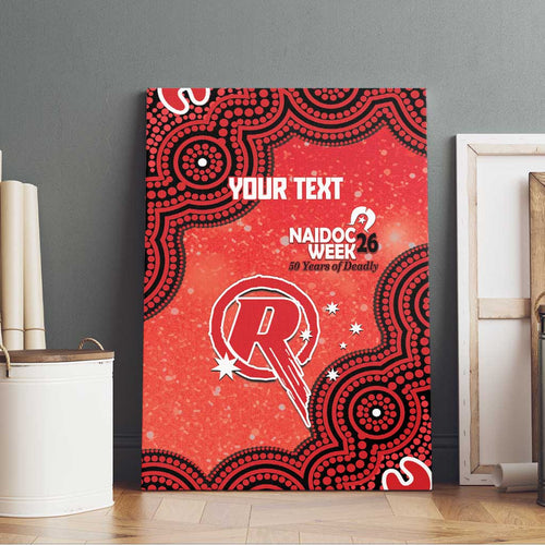 Melbourne Renegades NAIDOC Week 2026 Custom Canvas Wall Art 50 Years Deadly Indigenous Art Glitter Effect