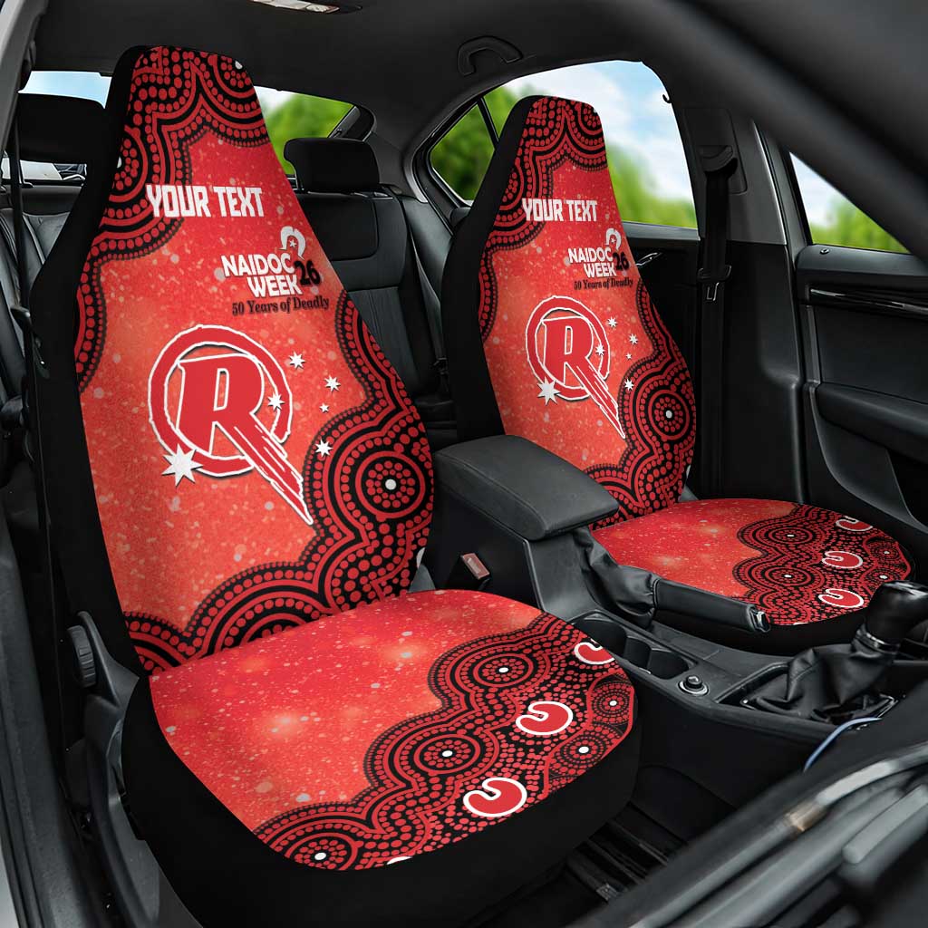 Melbourne Renegades NAIDOC Week 2026 Custom Car Seat Cover 50 Years Deadly Indigenous Art Glitter Effect