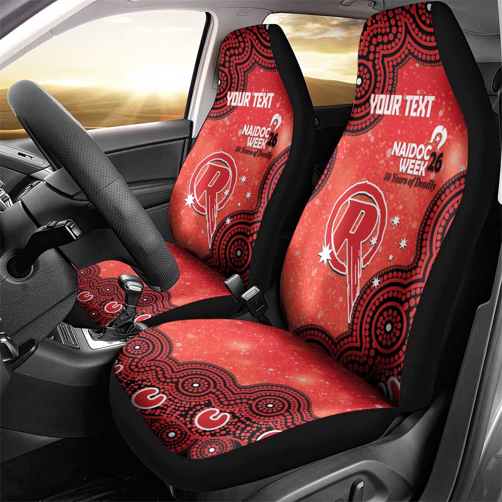 Melbourne Renegades NAIDOC Week 2026 Custom Car Seat Cover 50 Years Deadly Indigenous Art Glitter Effect