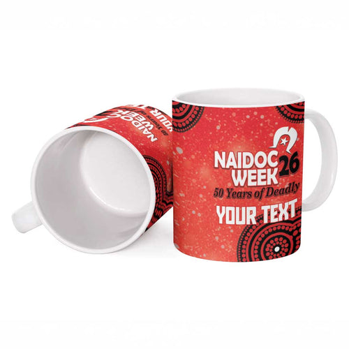 Melbourne Renegades NAIDOC Week 2026 Custom Ceramic Mug 50 Years Deadly Indigenous Art Glitter Effect