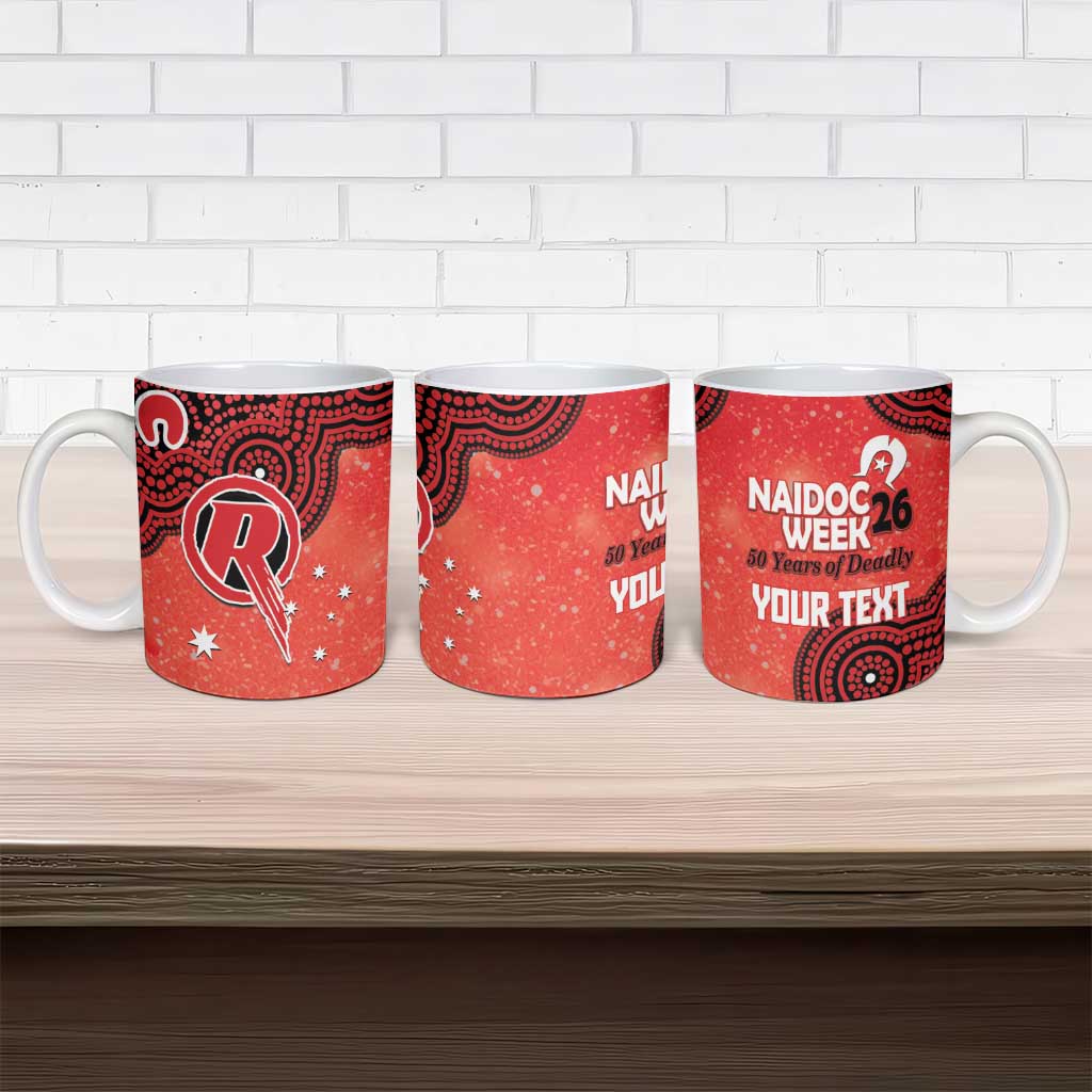 Melbourne Renegades NAIDOC Week 2026 Custom Ceramic Mug 50 Years Deadly Indigenous Art Glitter Effect
