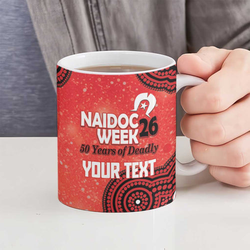 Melbourne Renegades NAIDOC Week 2026 Custom Ceramic Mug 50 Years Deadly Indigenous Art Glitter Effect