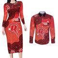 Melbourne Renegades NAIDOC Week 2026 Custom Couples Matching Long Sleeve Bodycon Dress and Long Sleeve Button Shirt 50 Years Deadly Indigenous Art Glitter Effect