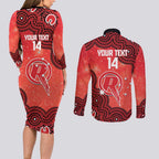 Melbourne Renegades NAIDOC Week 2026 Custom Couples Matching Long Sleeve Bodycon Dress and Long Sleeve Button Shirt 50 Years Deadly Indigenous Art Glitter Effect