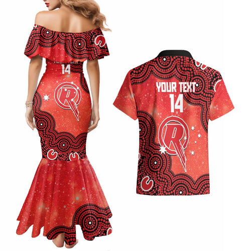 Melbourne Renegades NAIDOC Week 2026 Custom Couples Matching Mermaid Dress and Hawaiian Shirt 50 Years Deadly Indigenous Art Glitter Effect