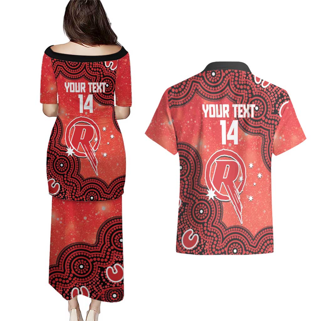Melbourne Renegades NAIDOC Week 2026 Custom Couples Matching Puletasi and Hawaiian Shirt 50 Years Deadly Indigenous Art Glitter Effect