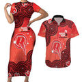 Melbourne Renegades NAIDOC Week 2026 Custom Couples Matching Short Sleeve Bodycon Dress and Hawaiian Shirt 50 Years Deadly Indigenous Art Glitter Effect