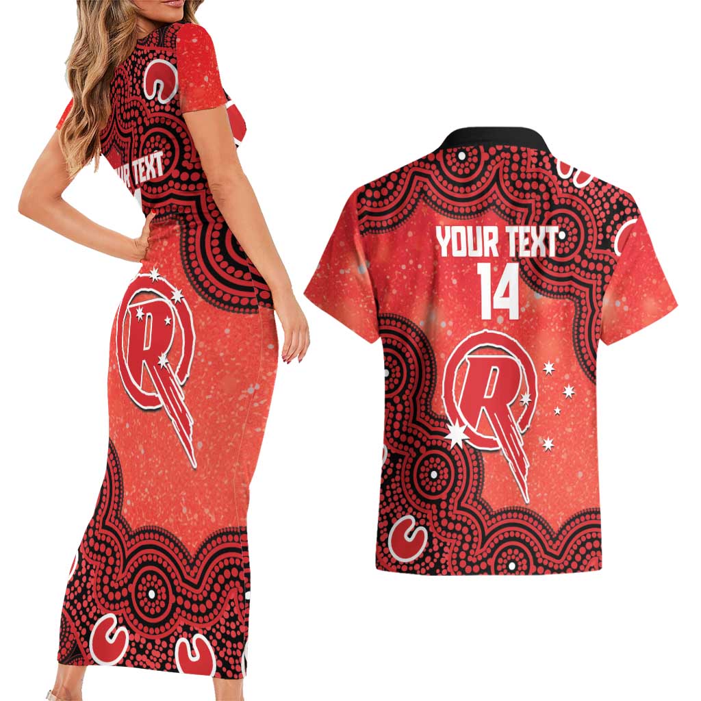 Melbourne Renegades NAIDOC Week 2026 Custom Couples Matching Short Sleeve Bodycon Dress and Hawaiian Shirt 50 Years Deadly Indigenous Art Glitter Effect