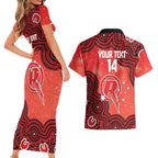 Melbourne Renegades NAIDOC Week 2026 Custom Couples Matching Short Sleeve Bodycon Dress and Hawaiian Shirt 50 Years Deadly Indigenous Art Glitter Effect