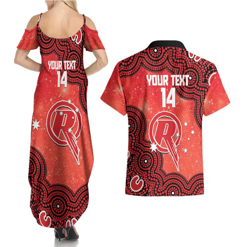 Melbourne Renegades NAIDOC Week 2026 Custom Couples Matching Summer Maxi Dress and Hawaiian Shirt 50 Years Deadly Indigenous Art Glitter Effect