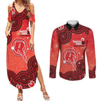 Melbourne Renegades NAIDOC Week 2026 Custom Couples Matching Summer Maxi Dress and Long Sleeve Button Shirt 50 Years Deadly Indigenous Art Glitter Effect