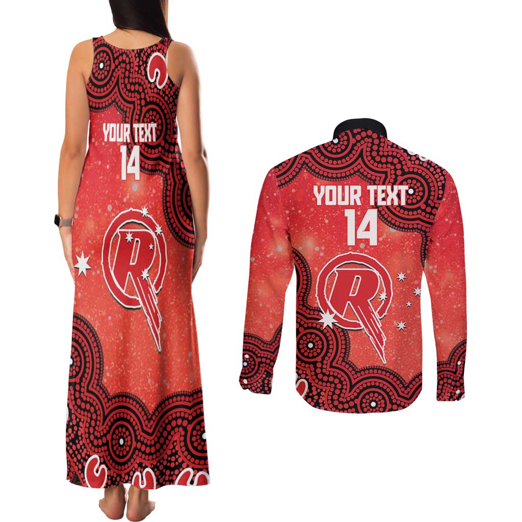 Melbourne Renegades NAIDOC Week 2026 Custom Couples Matching Tank Maxi Dress and Long Sleeve Button Shirt 50 Years Deadly Indigenous Art Glitter Effect