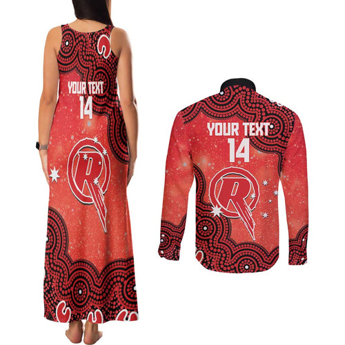 Melbourne Renegades NAIDOC Week 2026 Custom Couples Matching Tank Maxi Dress and Long Sleeve Button Shirt 50 Years Deadly Indigenous Art Glitter Effect