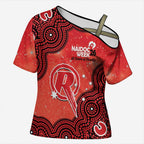 Melbourne Renegades NAIDOC Week 2026 Custom Cross Shoulder Shirt 50 Years Deadly Indigenous Art Glitter Effect