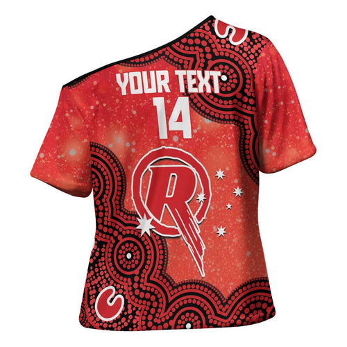 Melbourne Renegades NAIDOC Week 2026 Custom Cross Shoulder Shirt 50 Years Deadly Indigenous Art Glitter Effect