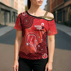 Melbourne Renegades NAIDOC Week 2026 Custom Cross Shoulder Shirt 50 Years Deadly Indigenous Art Glitter Effect