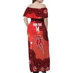 Melbourne Renegades NAIDOC Week 2026 Custom Family Matching Off Shoulder Maxi Dress and Hawaiian Shirt 50 Years Deadly Indigenous Art Glitter Effect