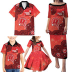 Melbourne Renegades NAIDOC Week 2026 Custom Family Matching Puletasi and Hawaiian Shirt 50 Years Deadly Indigenous Art Glitter Effect