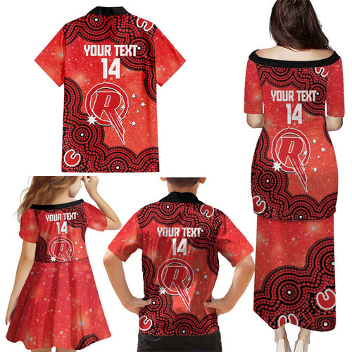 Melbourne Renegades NAIDOC Week 2026 Custom Family Matching Puletasi and Hawaiian Shirt 50 Years Deadly Indigenous Art Glitter Effect