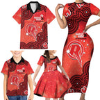 Melbourne Renegades NAIDOC Week 2026 Custom Family Matching Short Sleeve Bodycon Dress and Hawaiian Shirt 50 Years Deadly Indigenous Art Glitter Effect
