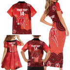 Melbourne Renegades NAIDOC Week 2026 Custom Family Matching Short Sleeve Bodycon Dress and Hawaiian Shirt 50 Years Deadly Indigenous Art Glitter Effect