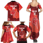 Melbourne Renegades NAIDOC Week 2026 Custom Family Matching Summer Maxi Dress and Hawaiian Shirt 50 Years Deadly Indigenous Art Glitter Effect