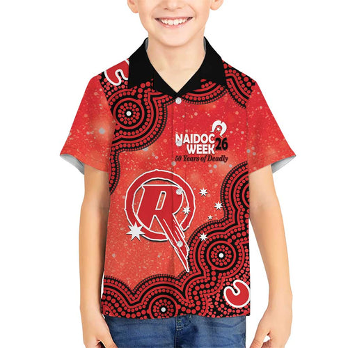 Melbourne Renegades NAIDOC Week 2026 Custom Family Matching Tank Maxi Dress and Hawaiian Shirt 50 Years Deadly Indigenous Art Glitter Effect