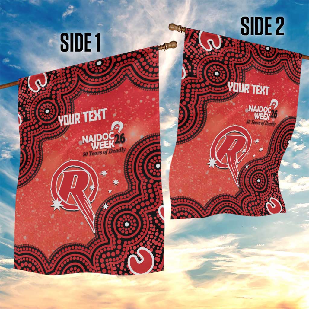 Melbourne Renegades NAIDOC Week 2026 Custom Garden Flag 50 Years Deadly Indigenous Art Glitter Effect