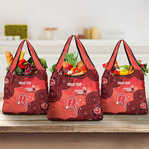 Melbourne Renegades NAIDOC Week 2026 Custom Grocery Bag 50 Years Deadly Indigenous Art Glitter Effect