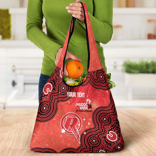 Melbourne Renegades NAIDOC Week 2026 Custom Grocery Bag 50 Years Deadly Indigenous Art Glitter Effect