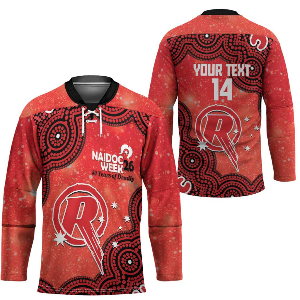 Melbourne Renegades NAIDOC Week 2026 Custom Hockey Jersey 50 Years Deadly Indigenous Art Glitter Effect