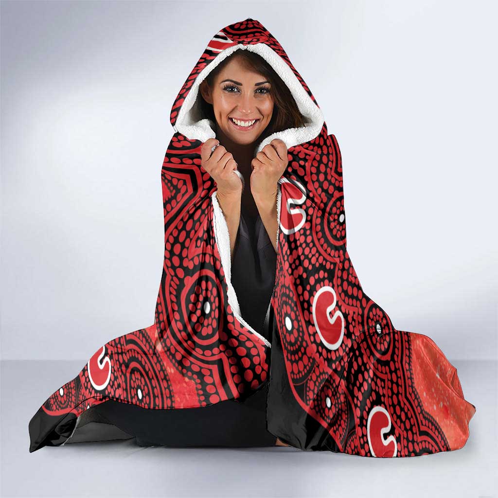 Melbourne Renegades NAIDOC Week 2026 Custom Hooded Blanket 50 Years Deadly Indigenous Art Glitter Effect