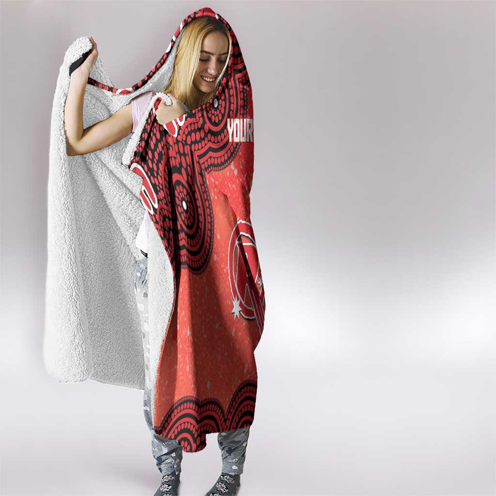 Melbourne Renegades NAIDOC Week 2026 Custom Hooded Blanket 50 Years Deadly Indigenous Art Glitter Effect