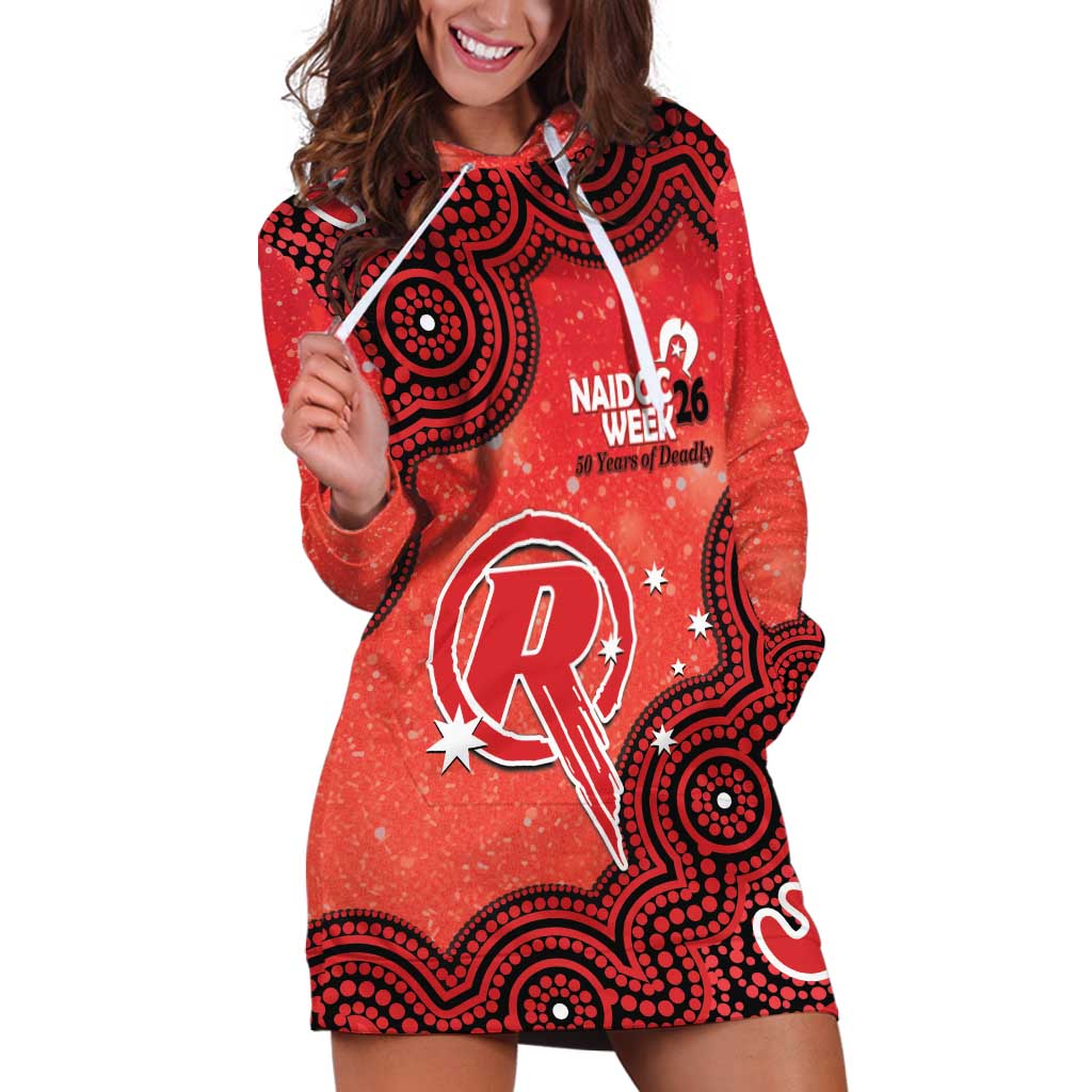 Melbourne Renegades NAIDOC Week 2026 Custom Hoodie Dress 50 Years Deadly Indigenous Art Glitter Effect