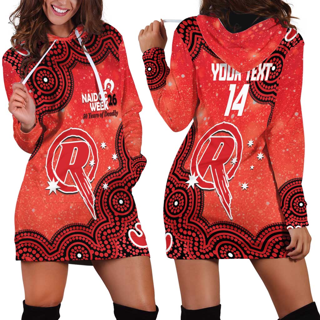 Melbourne Renegades NAIDOC Week 2026 Custom Hoodie Dress 50 Years Deadly Indigenous Art Glitter Effect