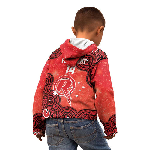 Melbourne Renegades NAIDOC Week 2026 Custom Kid Hoodie 50 Years Deadly Indigenous Art Glitter Effect