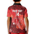 Melbourne Renegades NAIDOC Week 2026 Custom Kid Polo Shirt 50 Years Deadly Indigenous Art Glitter Effect