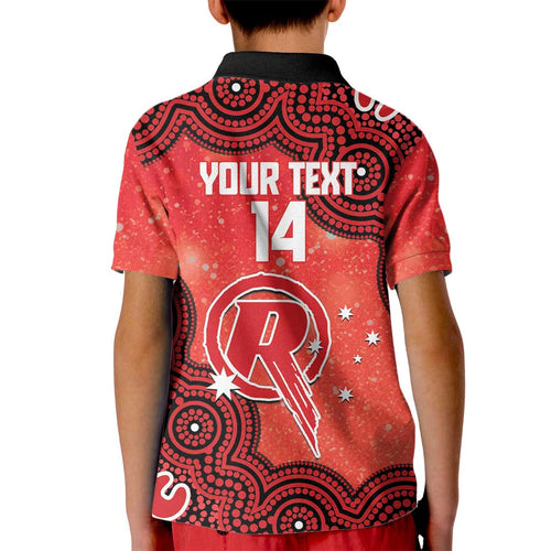 Melbourne Renegades NAIDOC Week 2026 Custom Kid Polo Shirt 50 Years Deadly Indigenous Art Glitter Effect