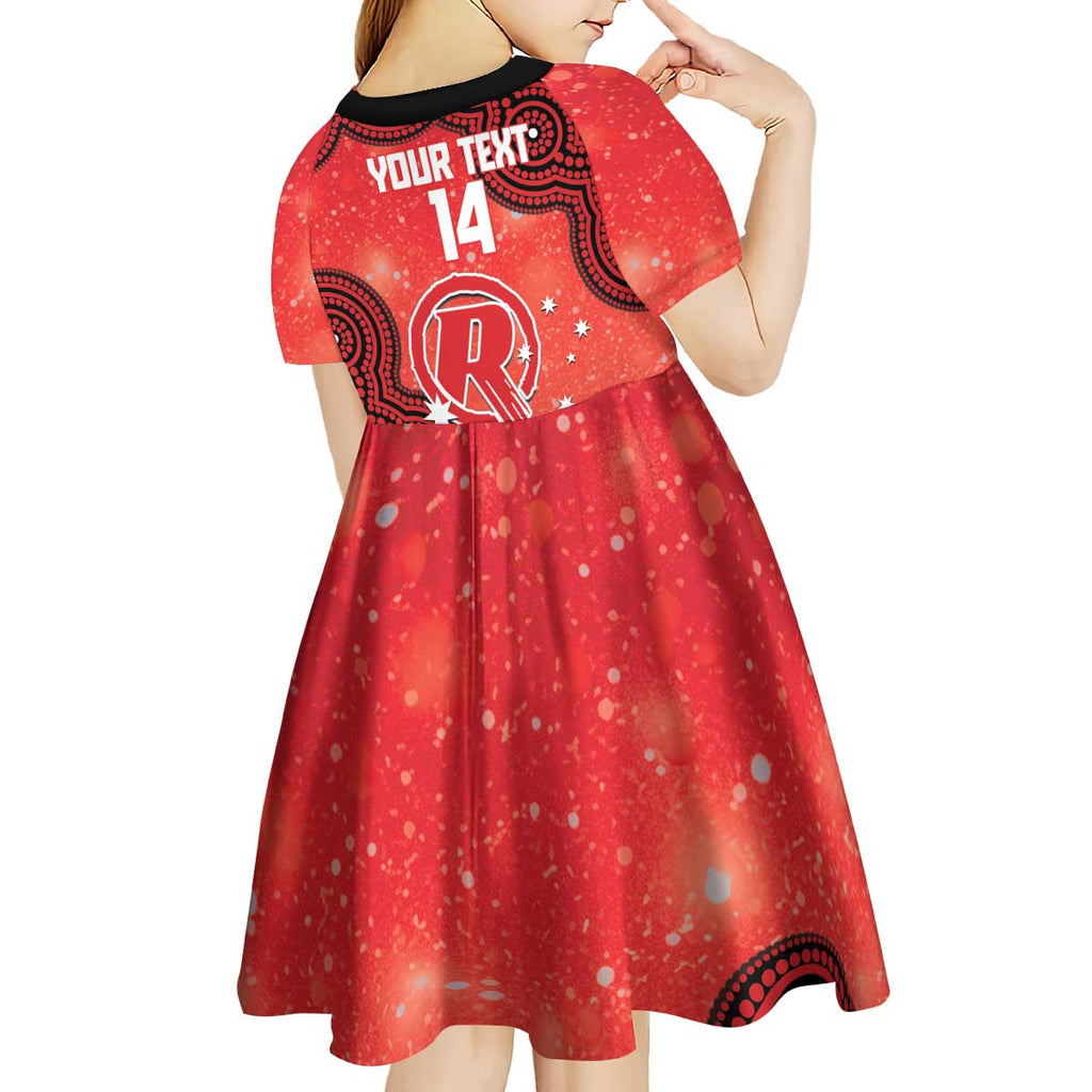 Melbourne Renegades NAIDOC Week 2026 Custom Kid Short Sleeve Dress 50 Years Deadly Indigenous Art Glitter Effect