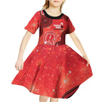 Melbourne Renegades NAIDOC Week 2026 Custom Kid Short Sleeve Dress 50 Years Deadly Indigenous Art Glitter Effect