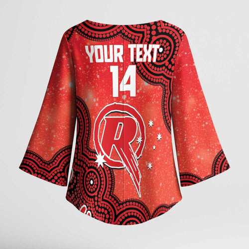 Melbourne Renegades NAIDOC Week 2026 Custom Kimono Sleeve Blouse 50 Years Deadly Indigenous Art Glitter Effect