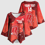 Melbourne Renegades NAIDOC Week 2026 Custom Kimono Sleeve Blouse 50 Years Deadly Indigenous Art Glitter Effect