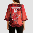 Melbourne Renegades NAIDOC Week 2026 Custom Kimono Sleeve Blouse 50 Years Deadly Indigenous Art Glitter Effect