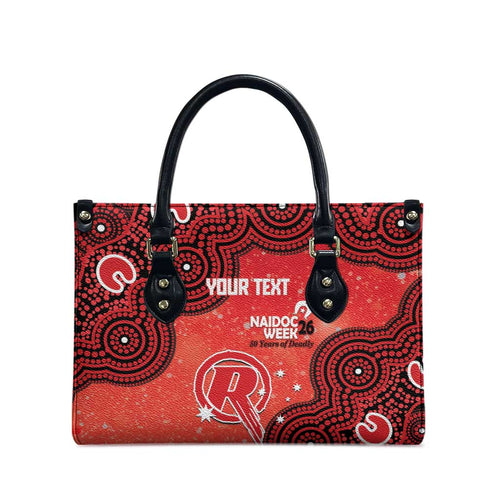 Melbourne Renegades NAIDOC Week 2026 Custom Leather Bag 50 Years Deadly Indigenous Art Glitter Effect